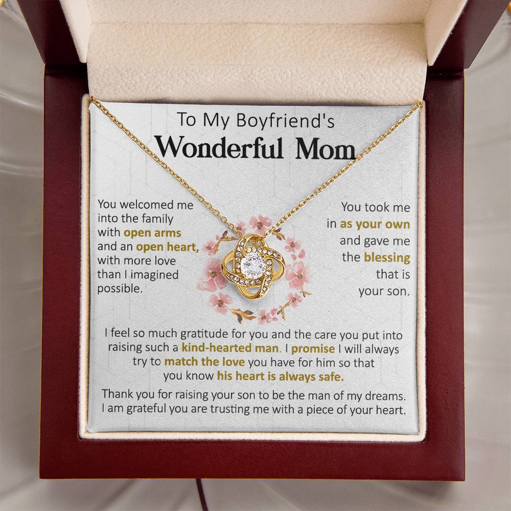 Gift For Boyfriend's Mom Welcomed Kind Hearted Love Knot Necklace Love Knot Necklace