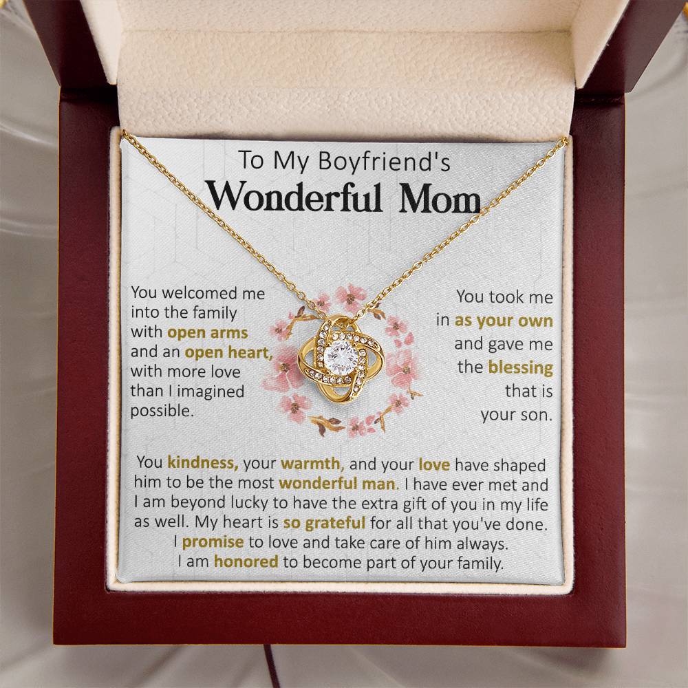 Gift For Boyfriend's Mom Welcomed Kindness Warmth Love Knot Necklace Love Knot Necklace