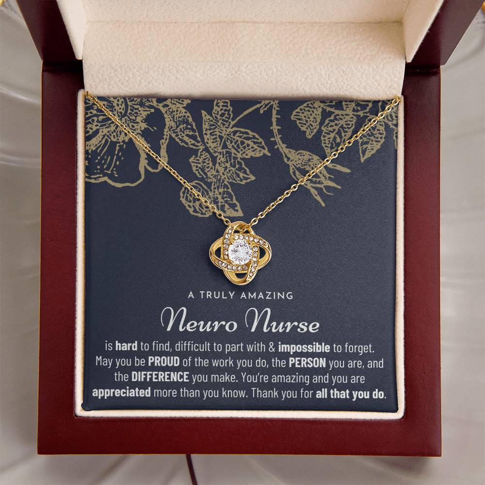 Gift For Neuro Nurse Neuro Nurse Gift Neuro Nurse Appreciation Gift Love Knot Necklace