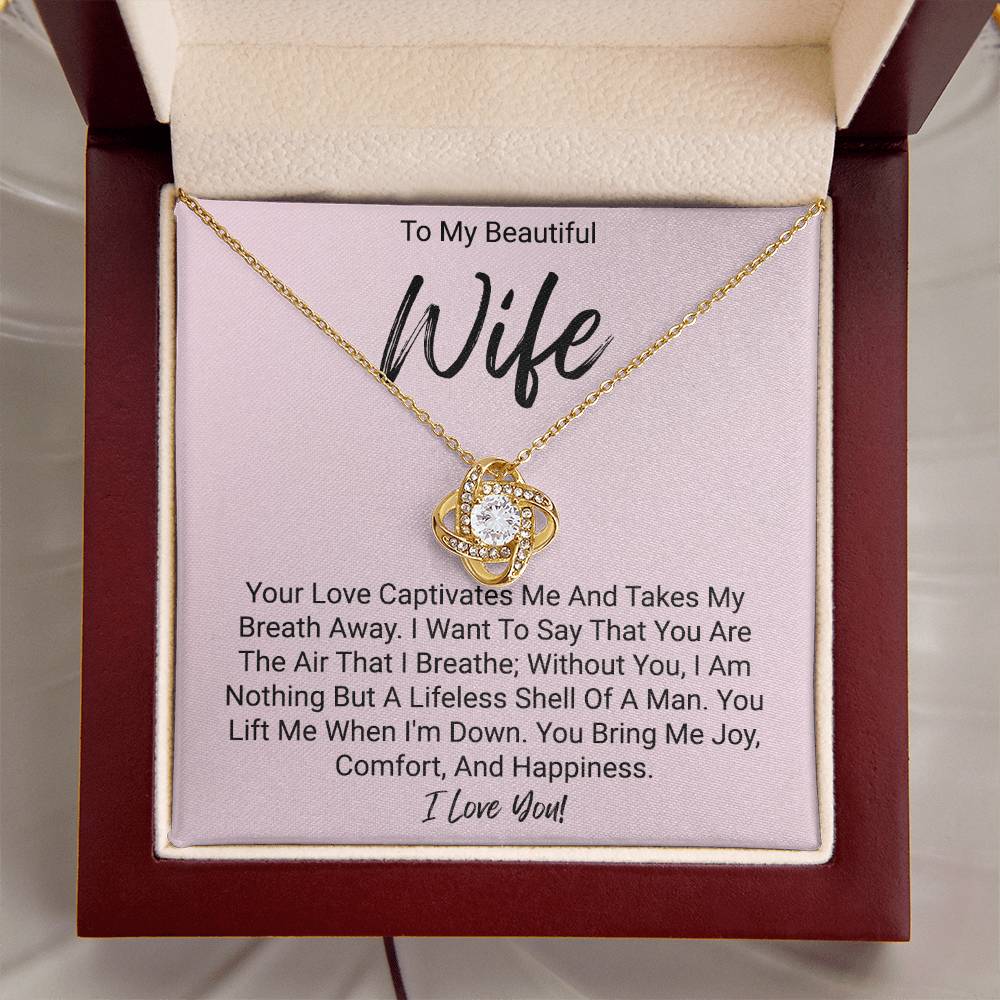 My Beautiful Wife - Love Knot Necklace Love Knot Necklace