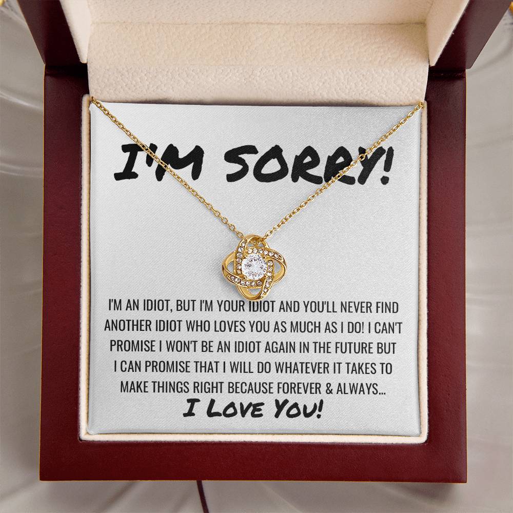 Sorry Apology Necklace 4 Love Knot Necklace