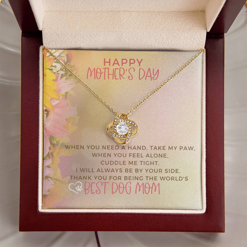 Best Dog Mom Ever Love Knot Necklace Mothers Day Dog Mom Jewelry Dog Mom Gifts Pet Lover Gift Love Knot Necklace