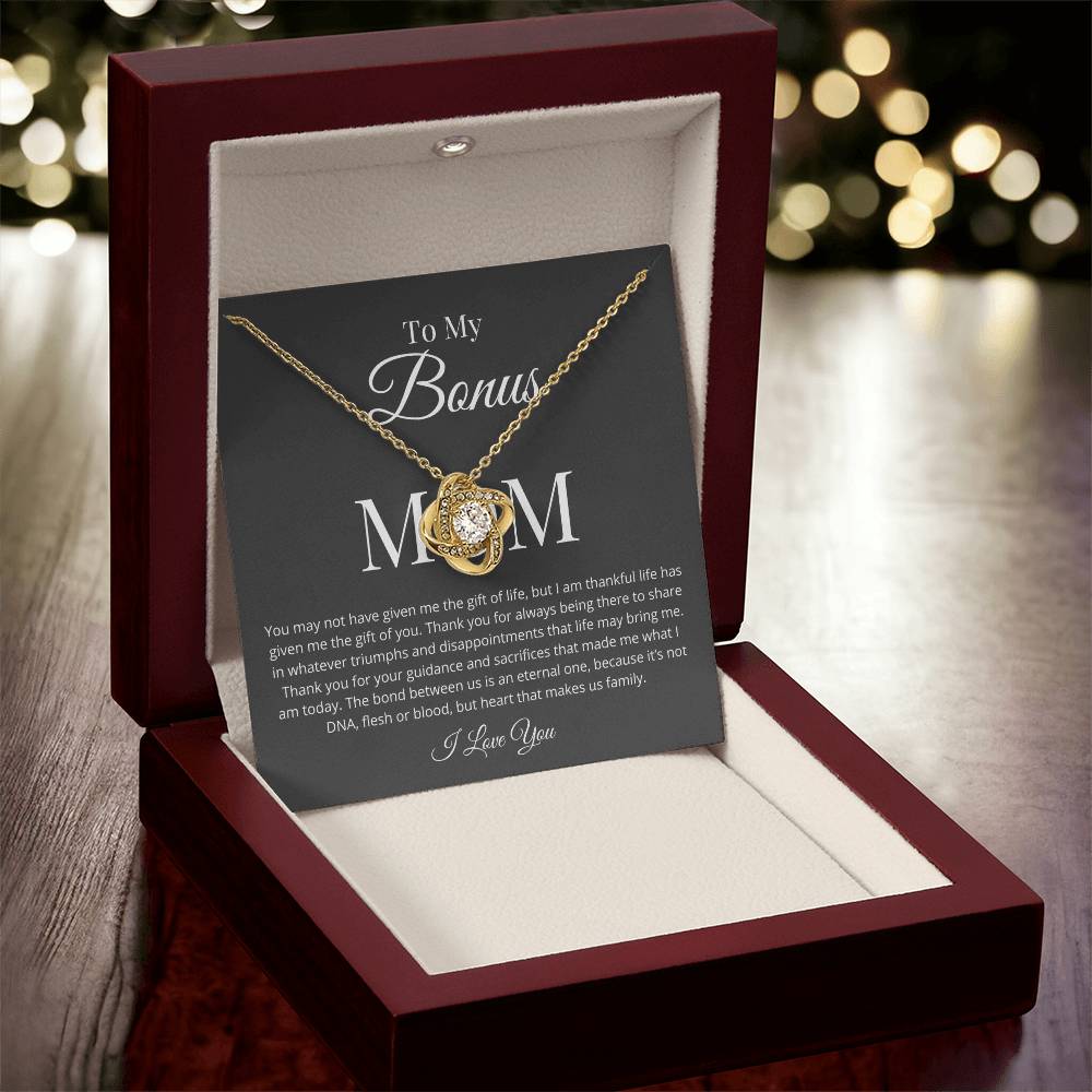 Bonus Mom Necklace Love Knot Necklace