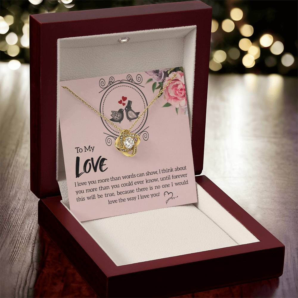 To My Girlfriend Necklace For Girlfriend Girlfriend Jewelry Girlfriend Gift Anniversary Gift For Girlfriend Love Knot Necklace