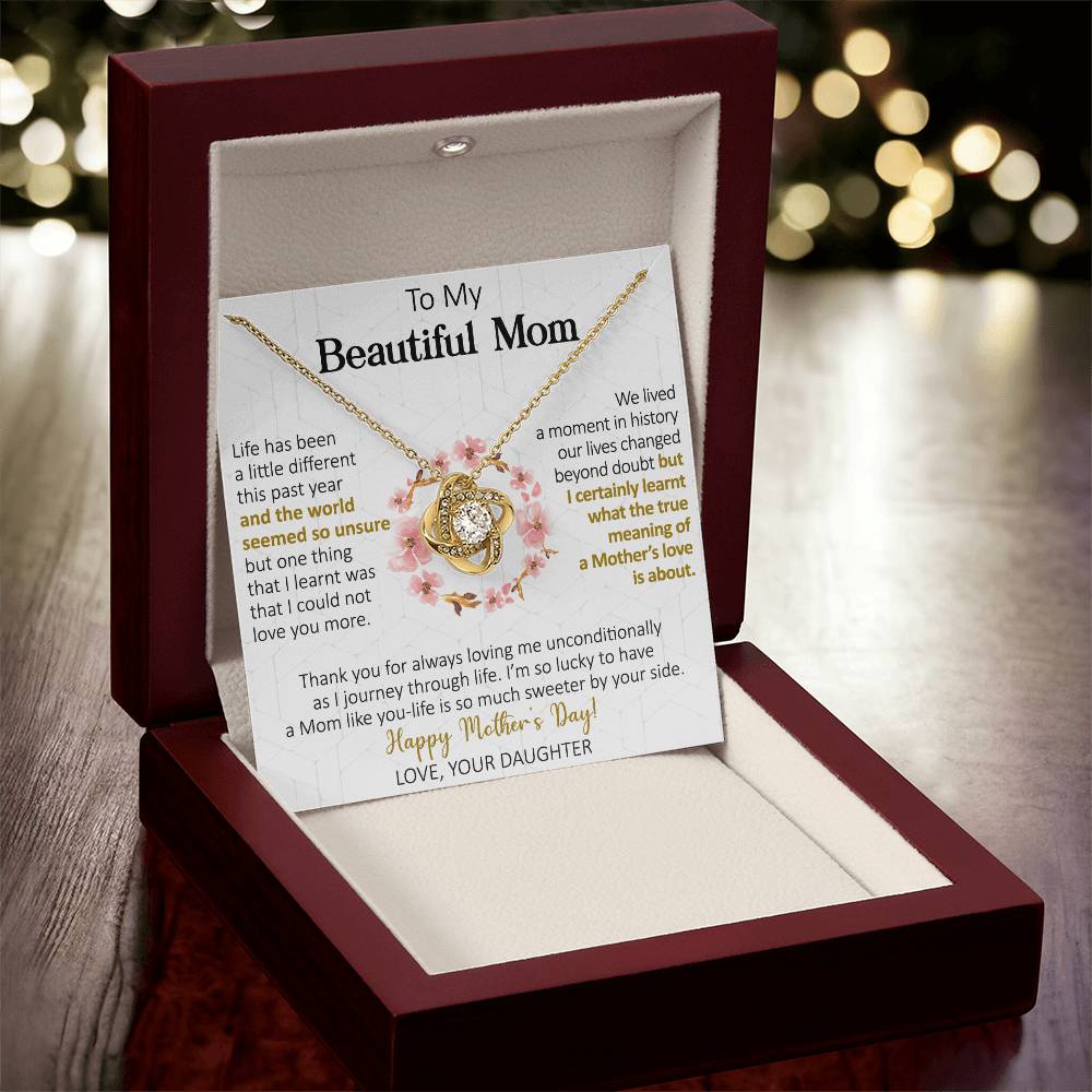 Gift For Mom - True Meaning - Love Knot Love Knot Necklace