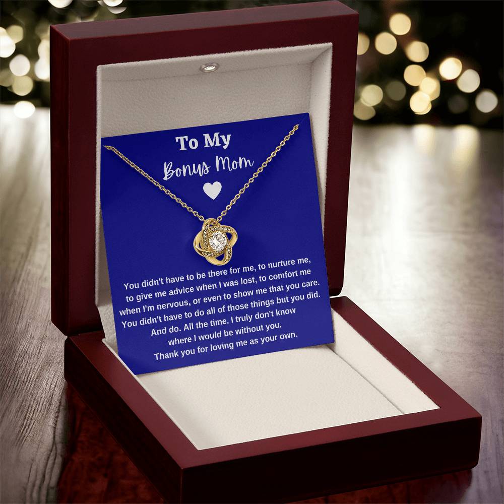 Gift For Bonus Mom - Loveknotnecklace 1 Love Knot Necklace