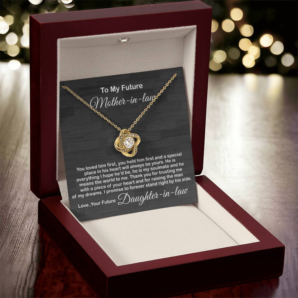 Love Knot Necklace For Mother In Law- Mother's Day Gift For Mother-In-Law Gift For Mother In Law From Daughter In Law 1 Love Knot Necklace