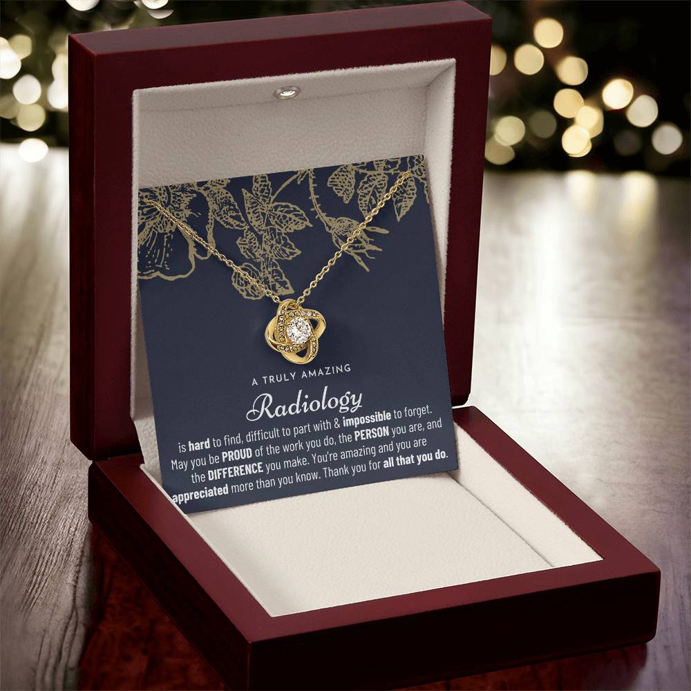 Gift For Radiology Radiology Gift Radiology Appreciation Gift Love Knot Necklace
