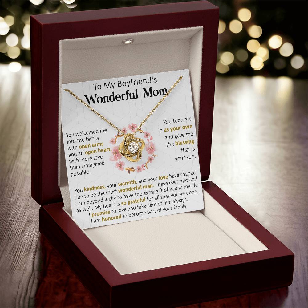 Gift For Boyfriend's Mom Welcomed Kindness Warmth Love Knot Necklace Love Knot Necklace