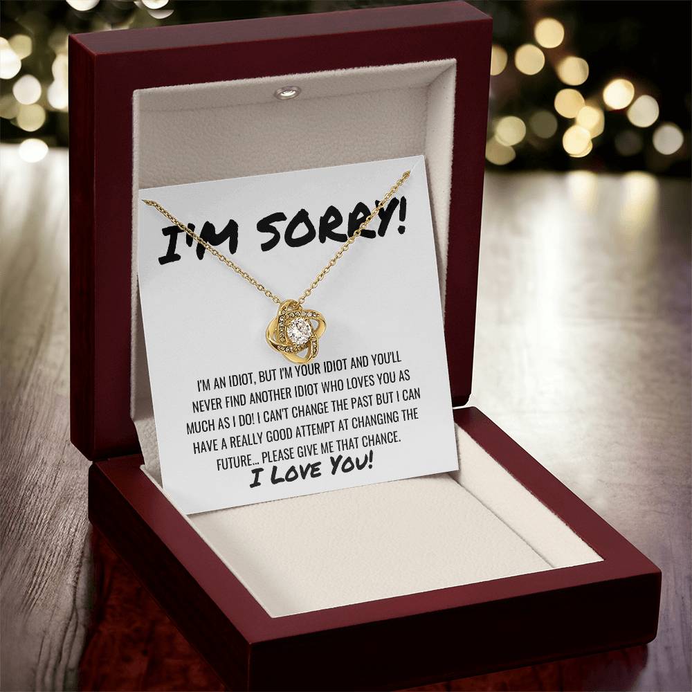 Sorry Apology Necklace 8 Love Knot Necklace