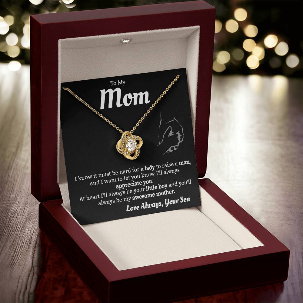 Mom - Love Always Necklace Love Knot Necklace