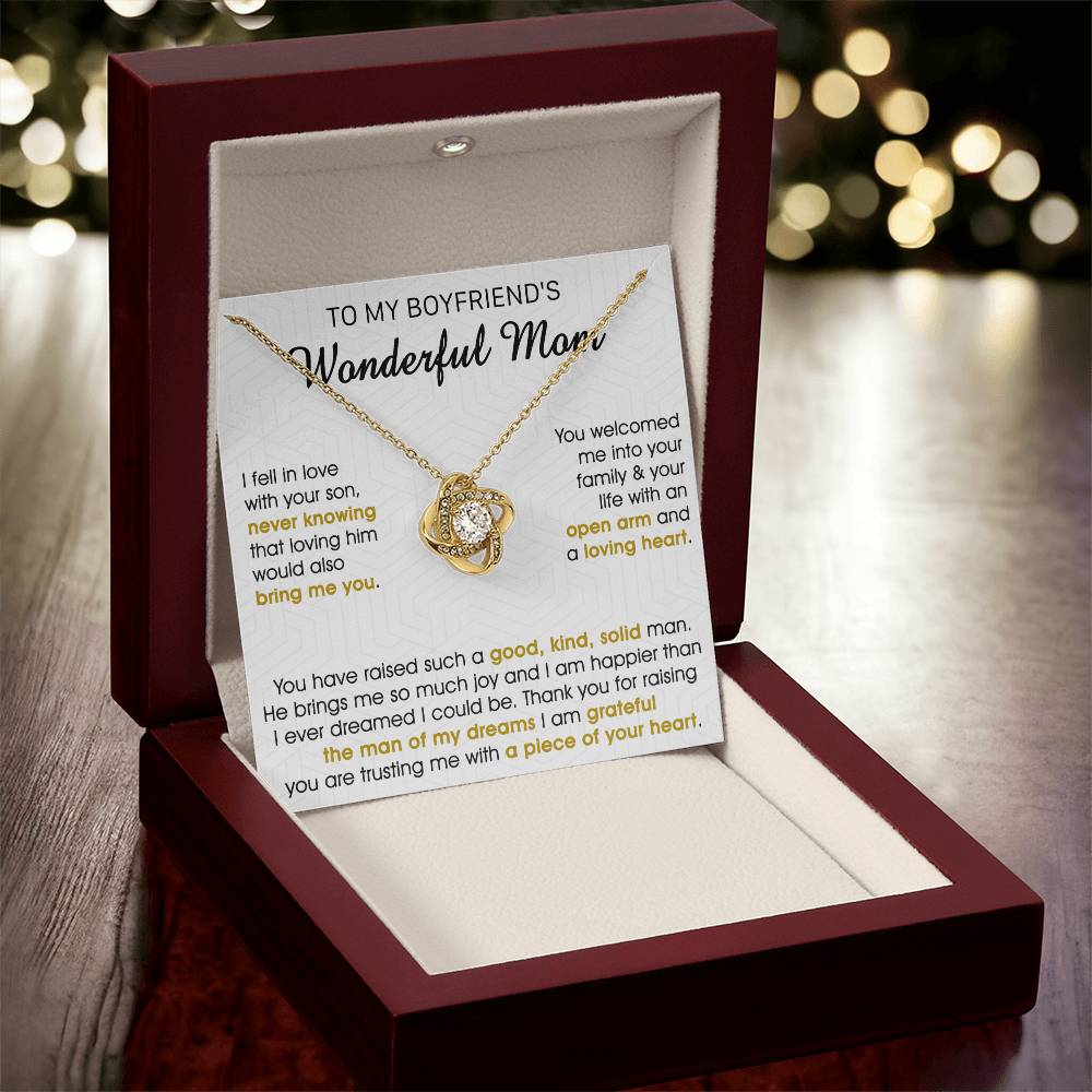 Gift For Boyfriend's Mom Bring Welcomed Solid Man Love Knot Necklace Love Knot Necklace