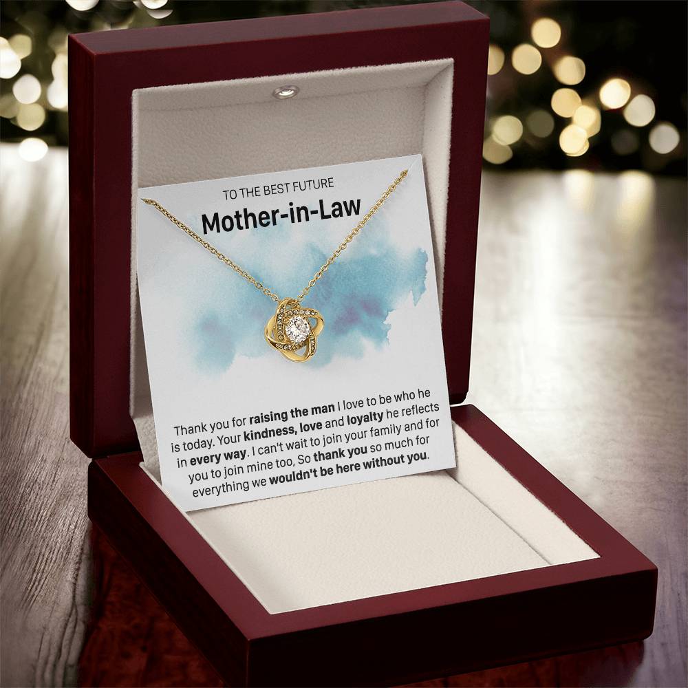 Gift For Future Mother-In-Law - Lux Can't Wait To Join Love Knot Necklace Love Knot Necklace