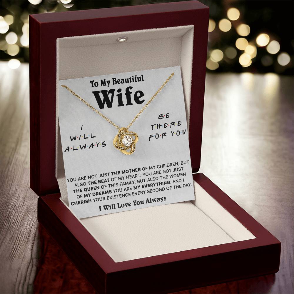 Gift For Wife Lux Be There The Mother Love Knot Necklace Love Knot Necklace