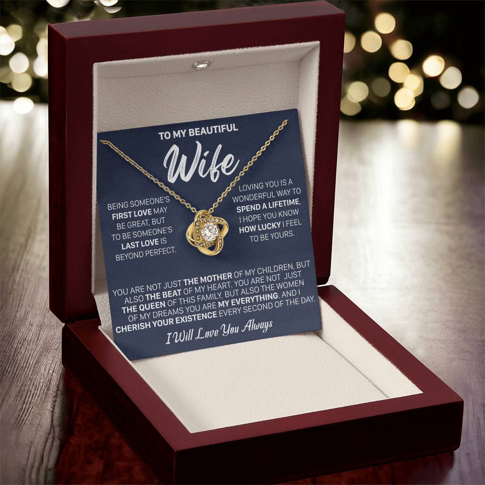 Gift For Wife - Being First The Mother Love Knot Necklace Love Knot Necklace