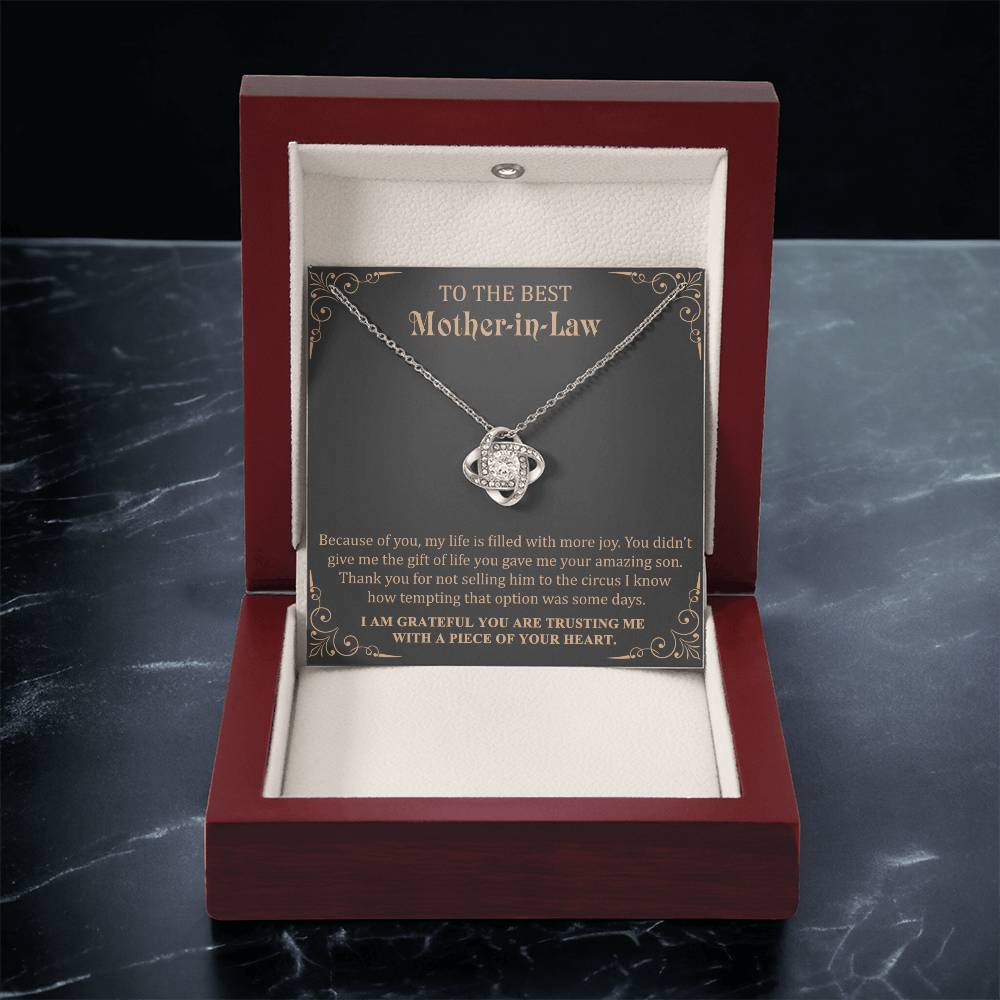 Gift For Mother-In-Law More Joy 1 Love Knot Love Knot Necklace