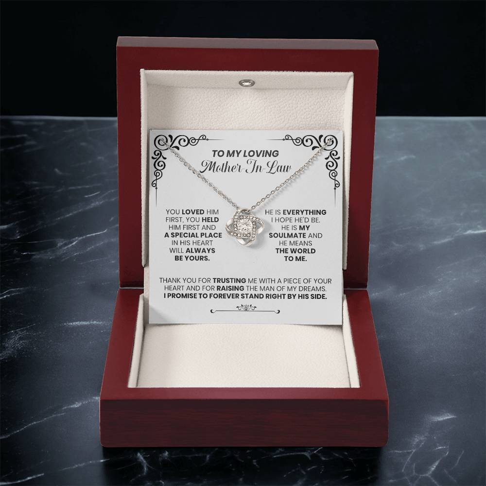Loving Mother-In-Law - The Love Knot Necklace Love Knot Necklace