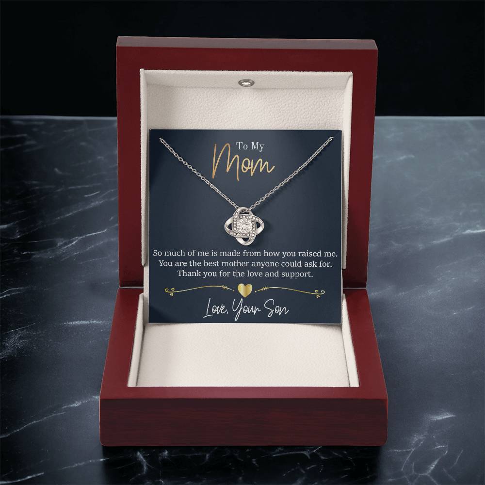Mom - Thank You - Son 1 Love Knot Necklace