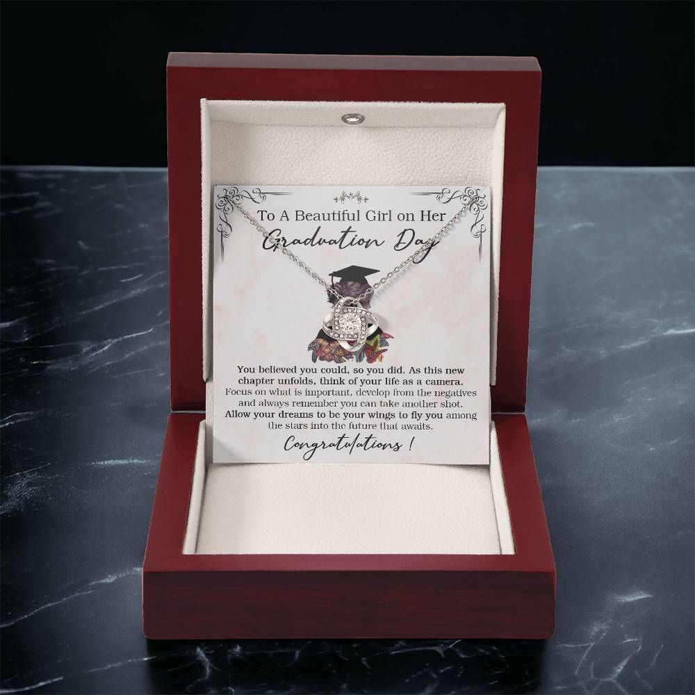 Graduation Gift For Her High School College Graduation Daughter Graduation Jewelry Gift Love Knot Necklace