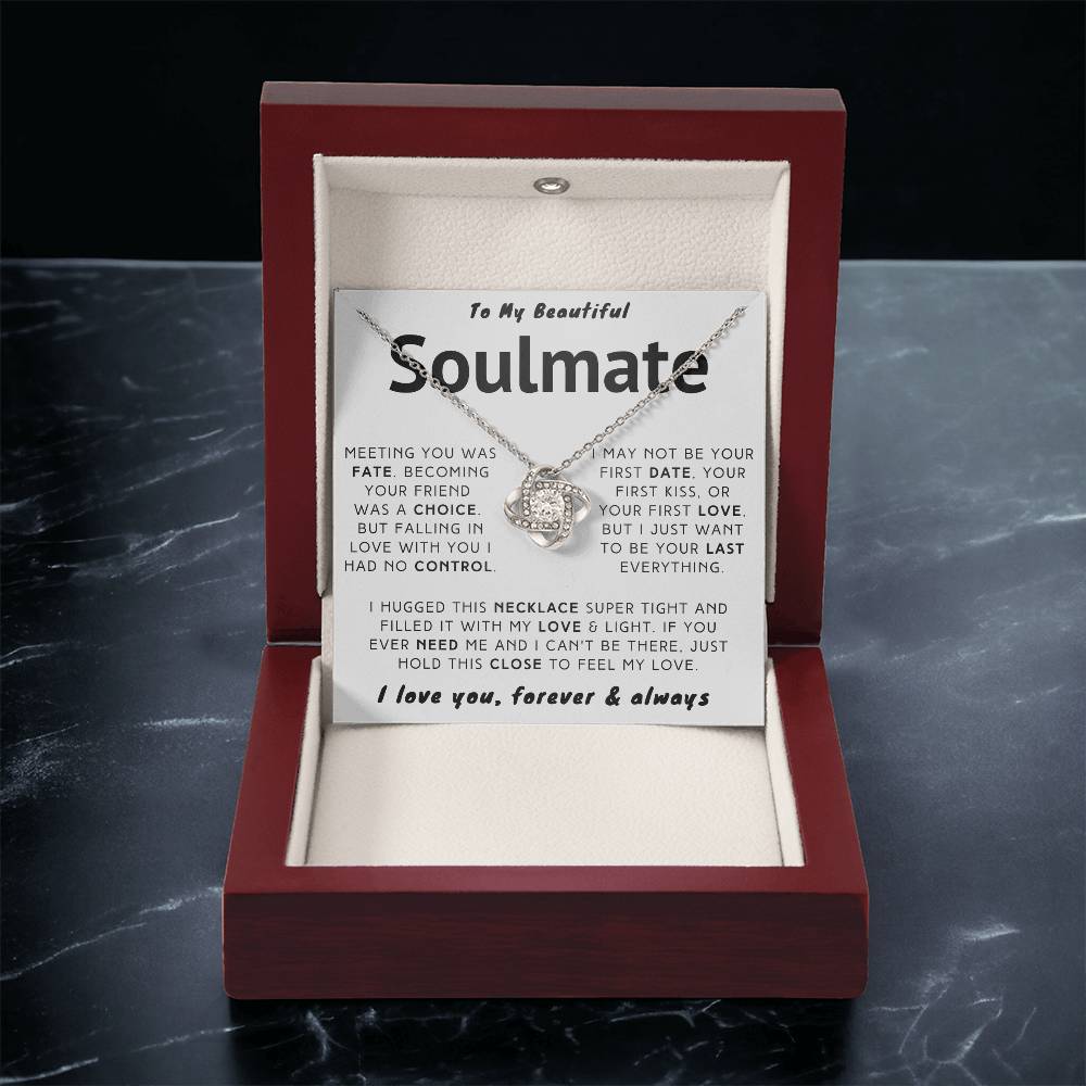 My Beautiful Soulmate Necklace - I Just Want To Be Your Last Everything 188.Lk.006-1 Love Knot Necklace
