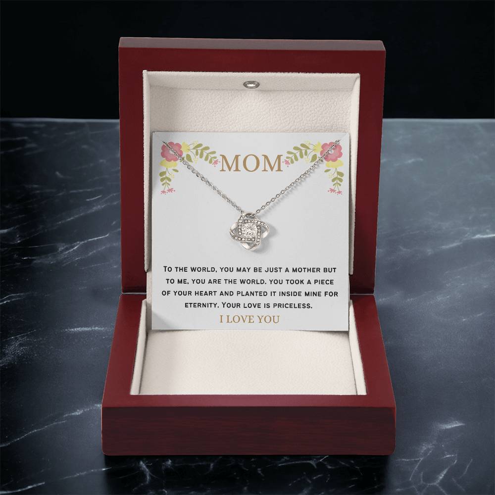 Eternity Mom Love Necklace Love Knot Necklace