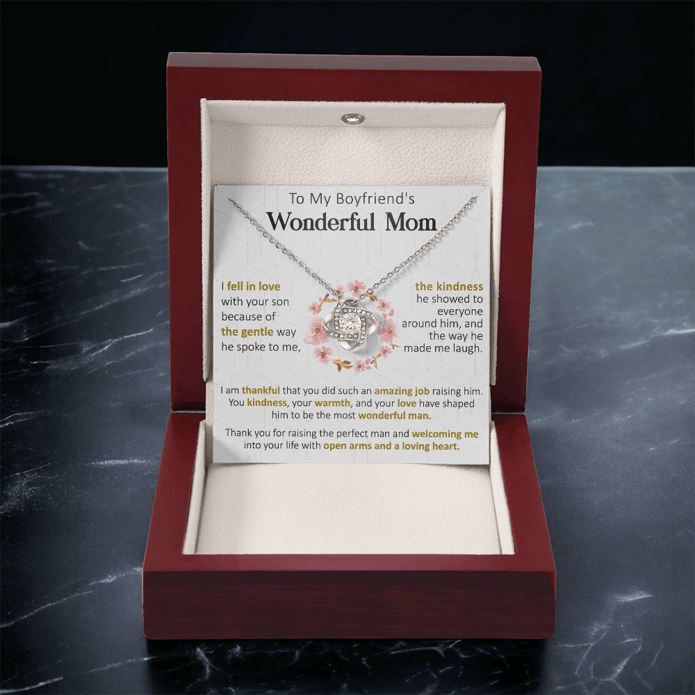 Gift For Boyfriend's Mom Gentle Way Kindness Warmth Love Knot Necklace Love Knot Necklace