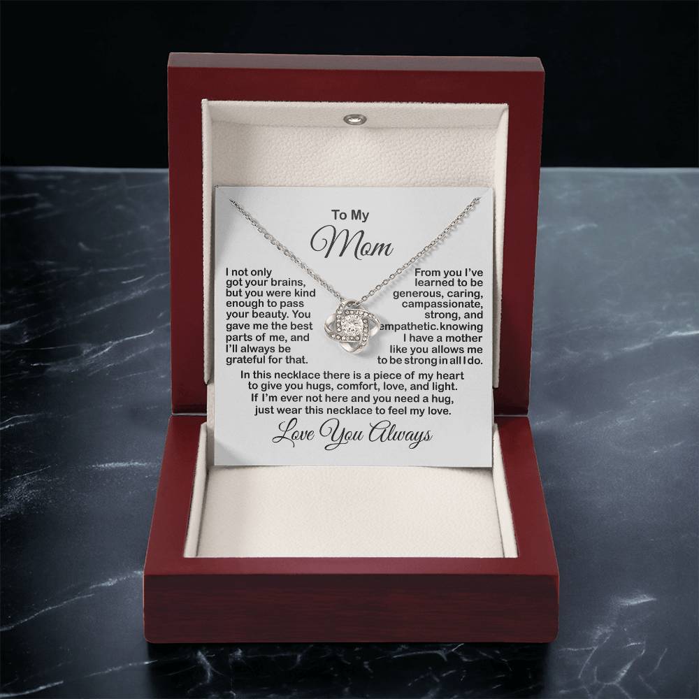 Gift For Mom From Daughter Son Mother's Day Gift For Mom Necklace For Mom Mother's Day Necklace For Mom From Daughter Son Kids Love Knot Necklace