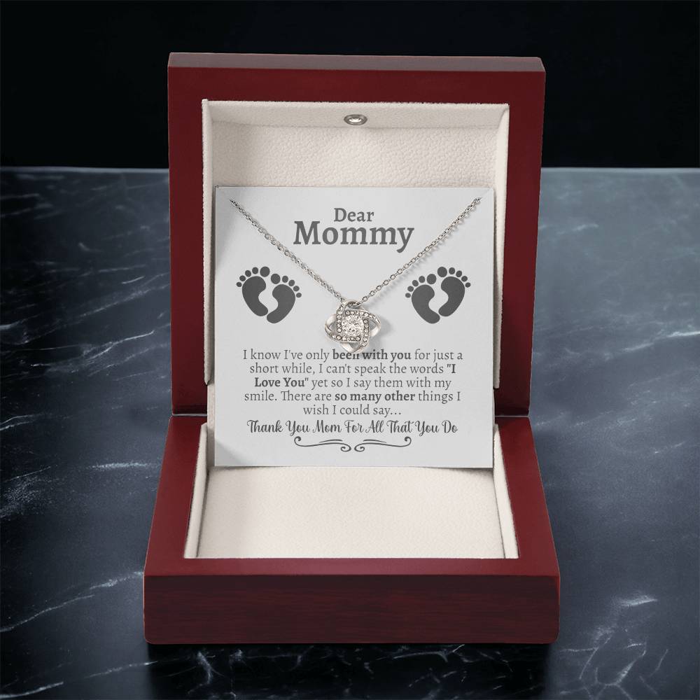 Mom Gift From Baby Gift For New Moms After Birth Birthday Gift From Baby To Mom Gift For Mom From Baby Boy Or Baby Girl Love Knot Necklace