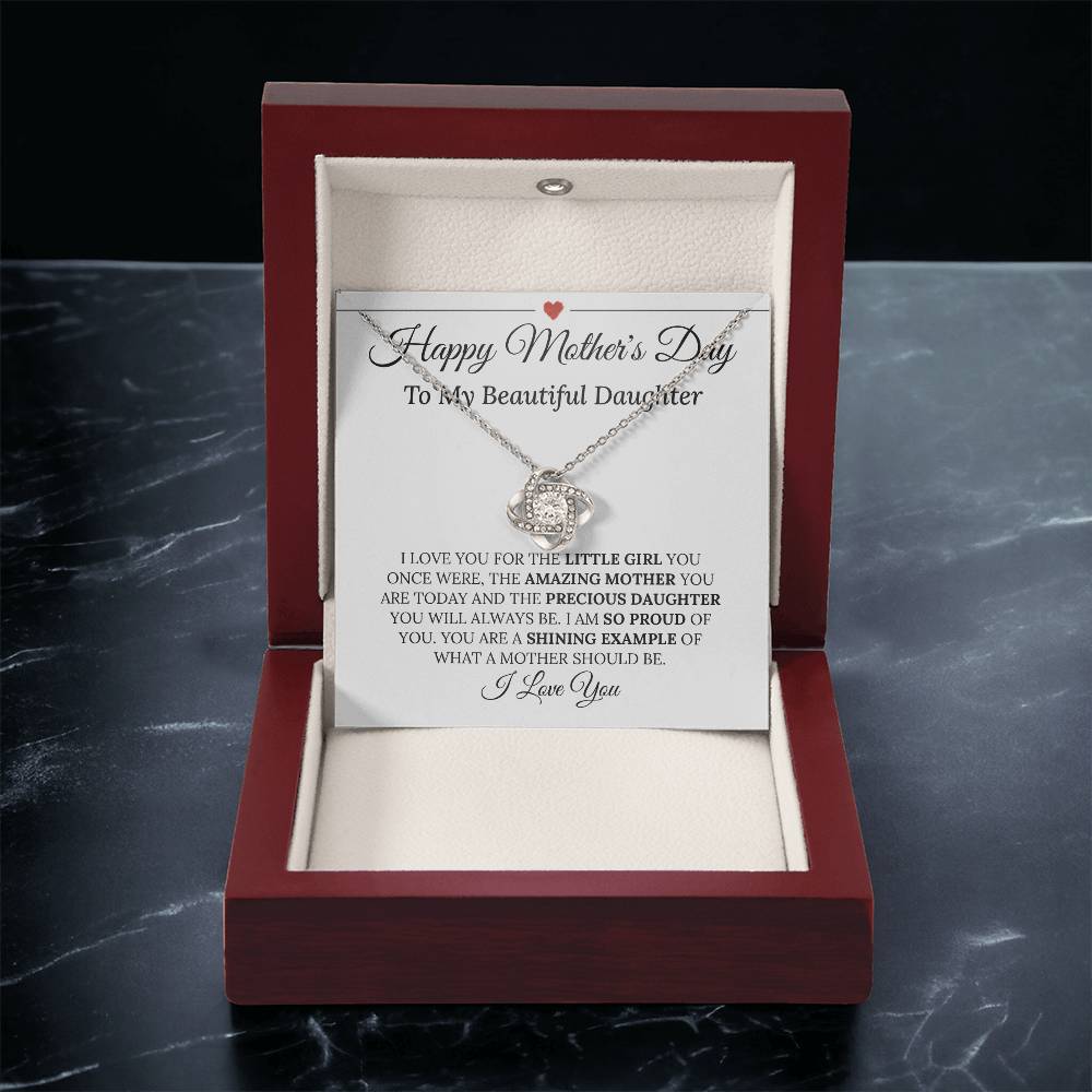 Heartfelt Mother's Day Gift For Daughter 3 Love Knot Necklace