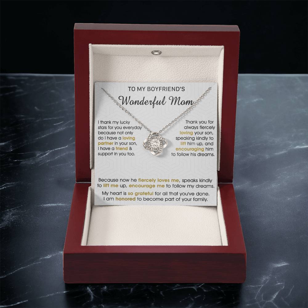 Gift For Boyfriend's Mom - His Dream - Love Knot Love Knot Necklace