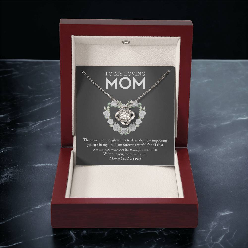 To My Loving Mom - Love Knot Necklace Love Knot Necklace