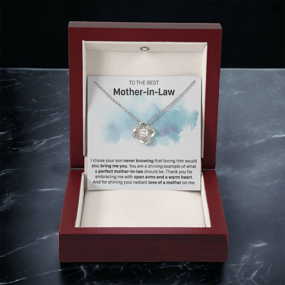Gift For Mother-In-Law Never Knowing Shining Example Love Knot Necklace Love Knot Necklace