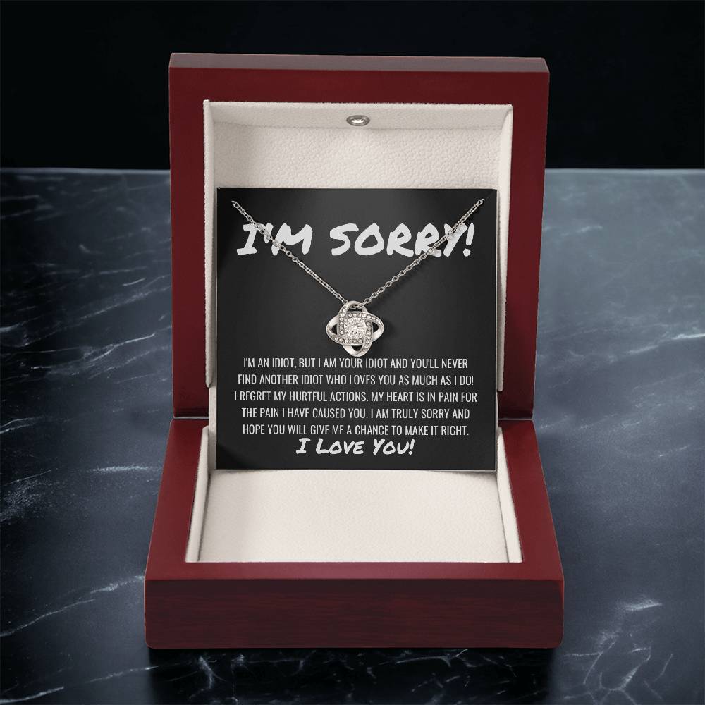 Sorry Apology Necklace 2 Love Knot Necklace