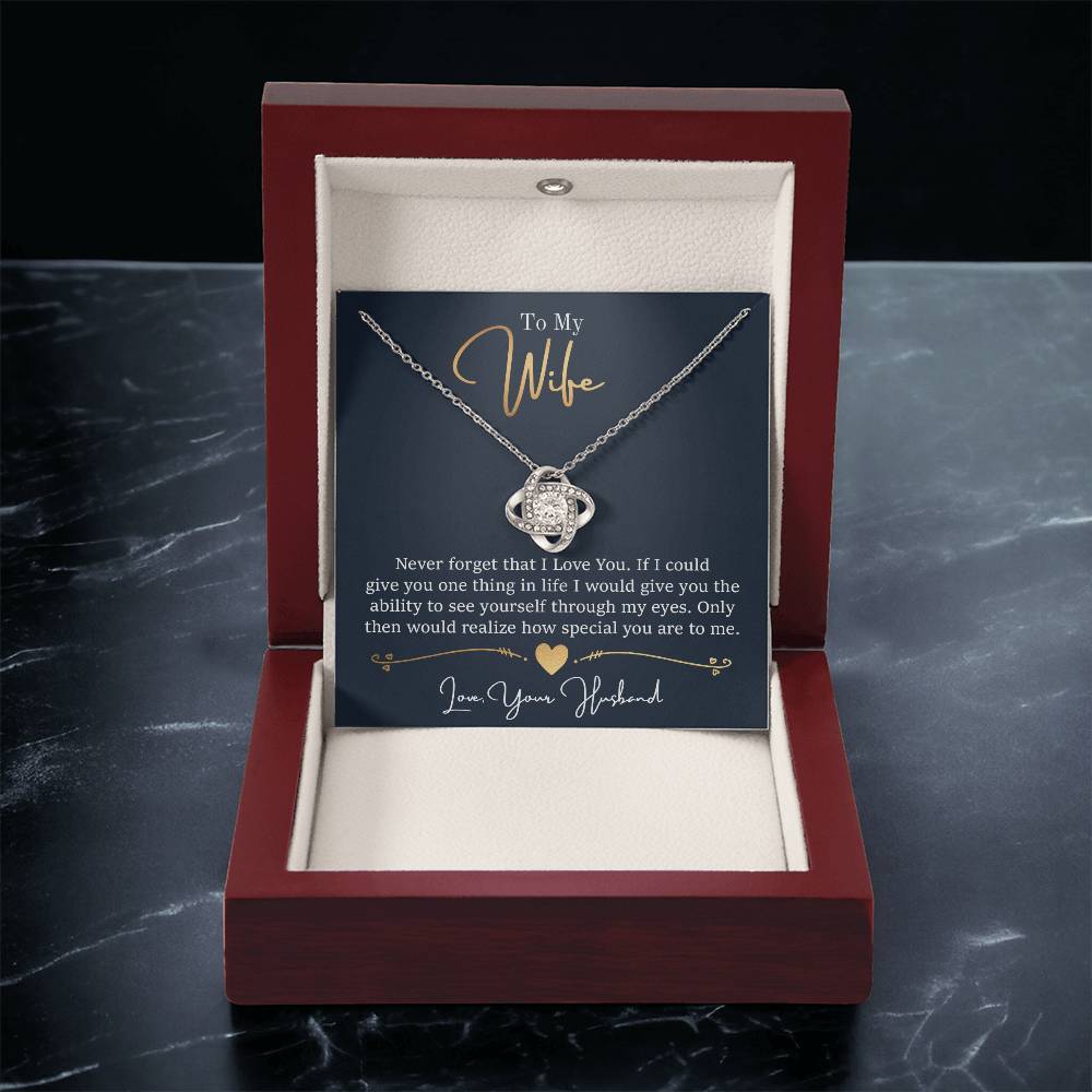 Wife - Never Forget That I Love You Love Knot Necklace