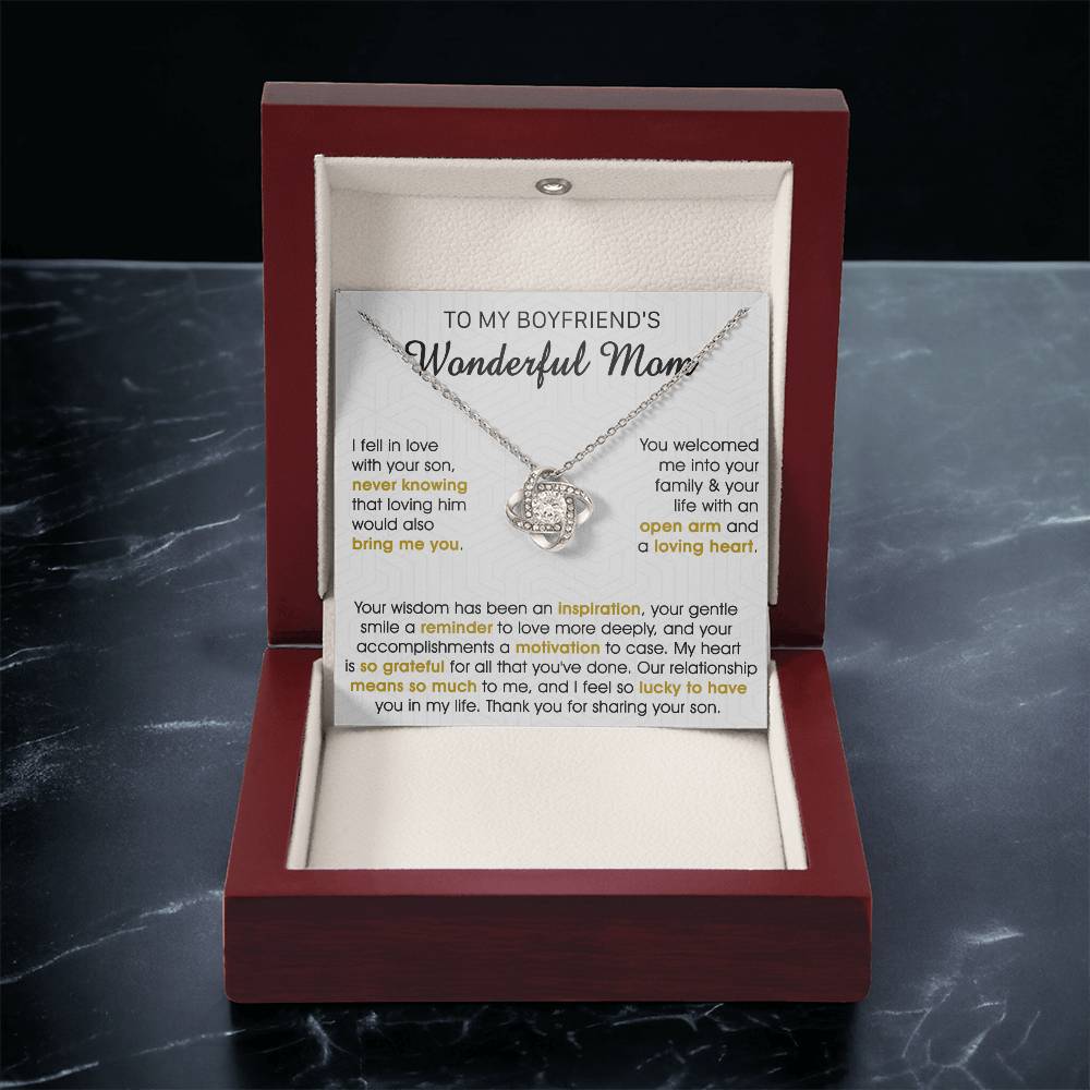Gift For Boyfriend's Mom Bring Welcomed Your Wisdom Love Knot Necklace Love Knot Necklace