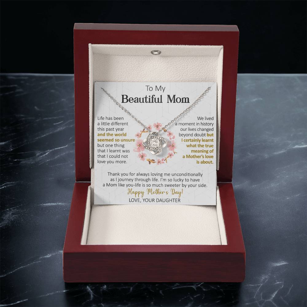 Gift For Mom - True Meaning - Love Knot Love Knot Necklace