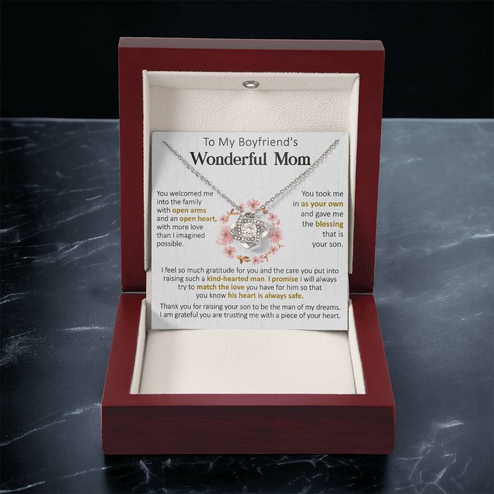 Gift For Boyfriend's Mom Welcomed Kind Hearted Love Knot Necklace Love Knot Necklace