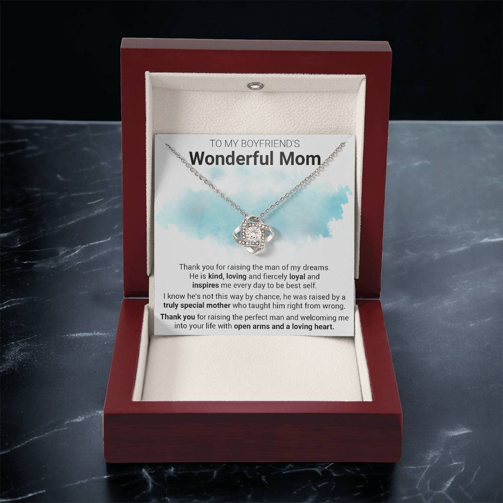 Gift For Boyfriend's Mom - Right From Wrong - Love Knot Love Knot Necklace