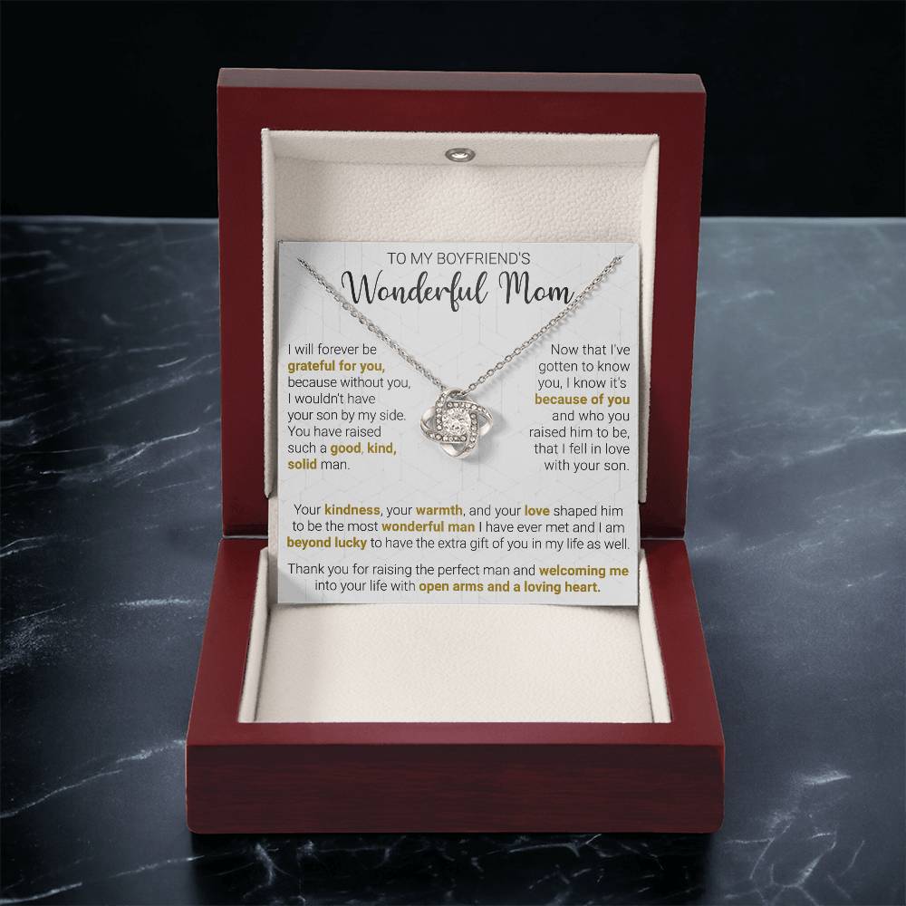 Gift For Boyfriend's Mom - Forever - Love Knot Love Knot Necklace