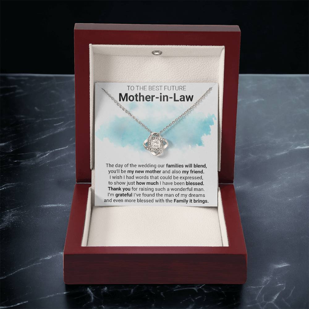 Gift For Future Mother-In-Law Families Blend Love Knot Necklace Love Knot Necklace