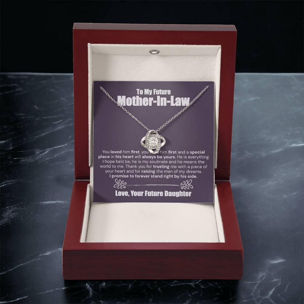 To My Future Mother-In-Law I Promise - The Love Knot Necklace Love Knot Necklace