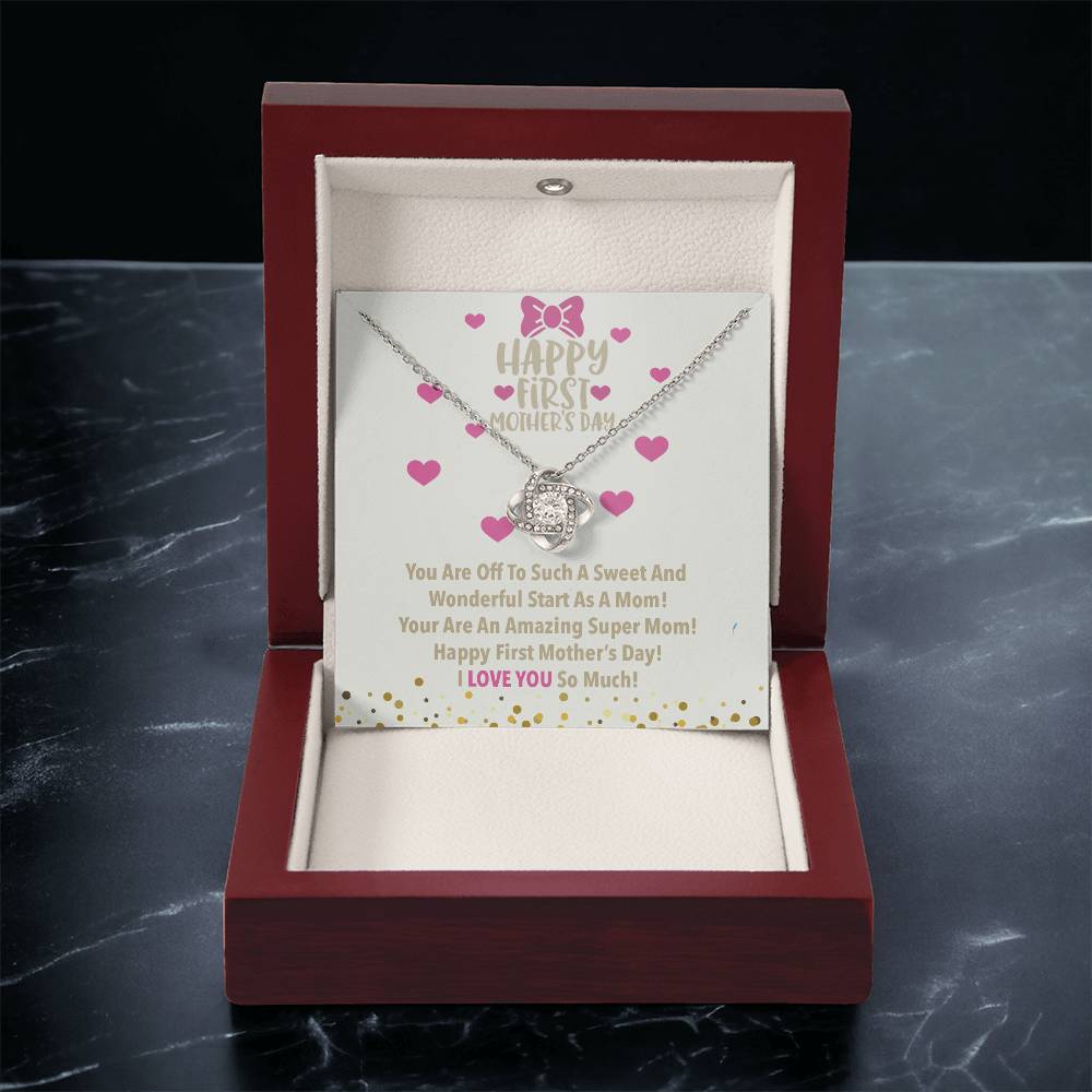 Happy First Mothers Day Love Knot Love Knot Necklace