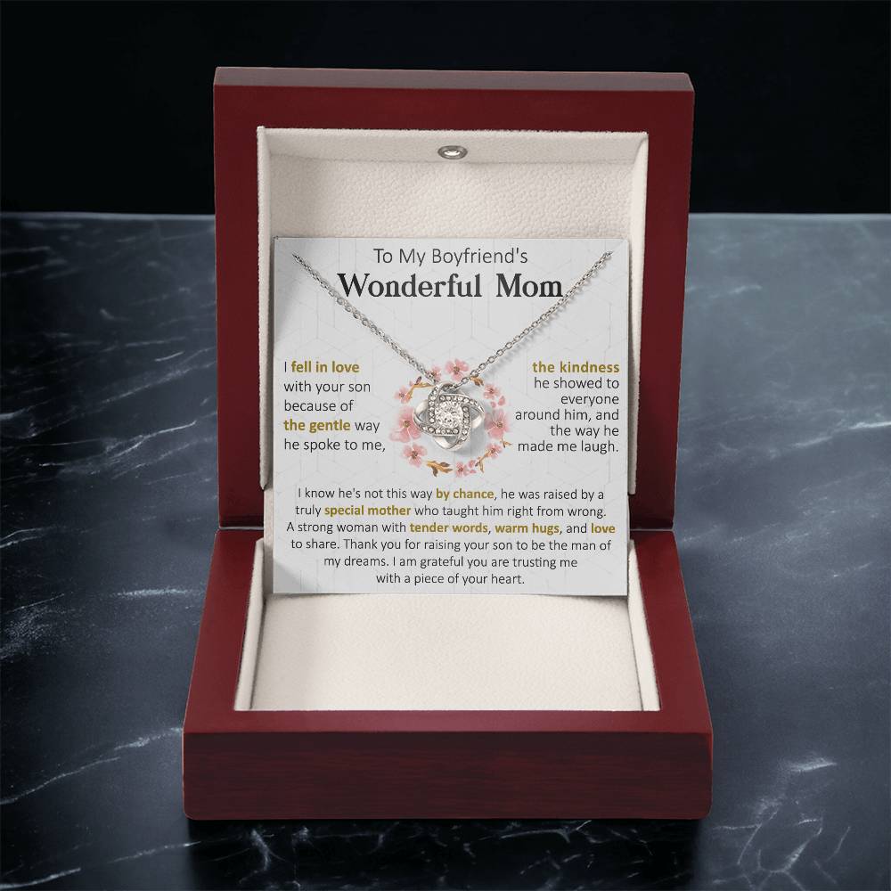 Gift For Boyfriend's Mom Gentle By Chance Love Knot Necklace Love Knot Necklace