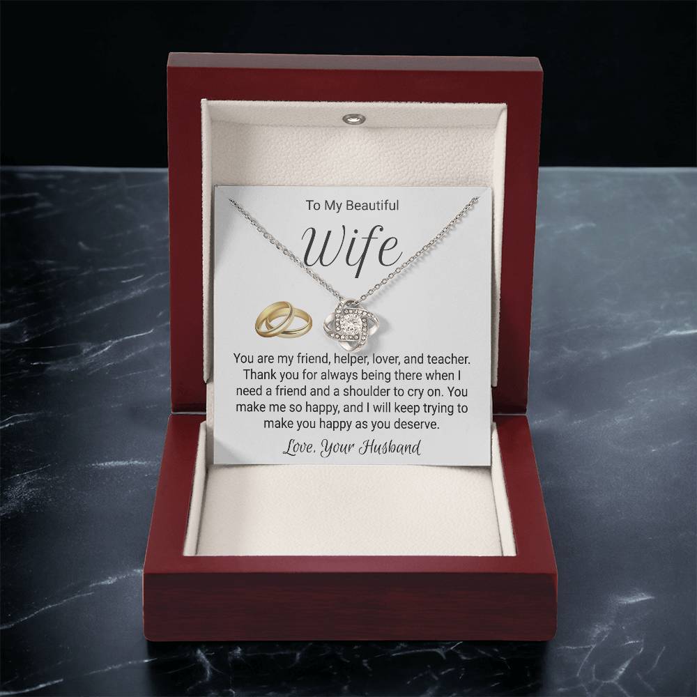 Anniversary Gift For Wife - Love Knot Necklace Love Knot Necklace