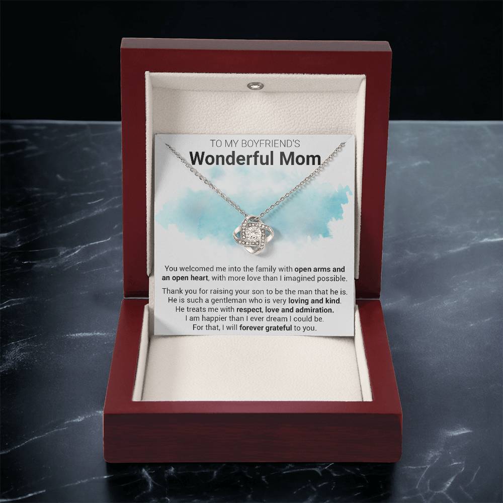 Gift For Boyfriend's Mom Welcomed For That Love Knot Necklace Love Knot Necklace