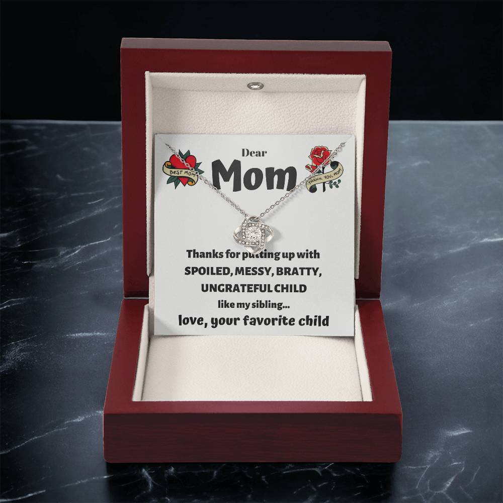 My Sibling Love Knot Necklace