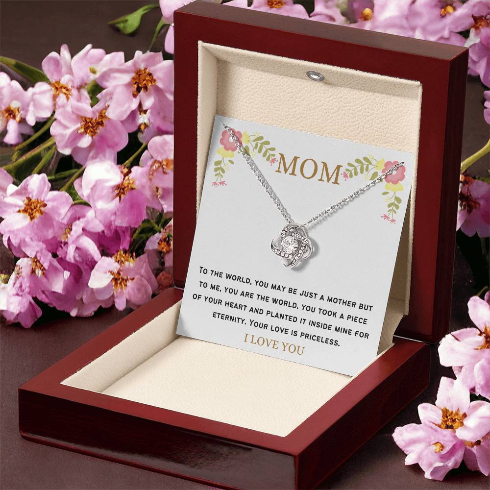 Eternity Mom Love Necklace Love Knot Necklace