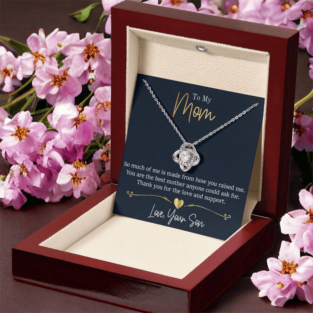 Mom - Thank You - Son 1 Love Knot Necklace