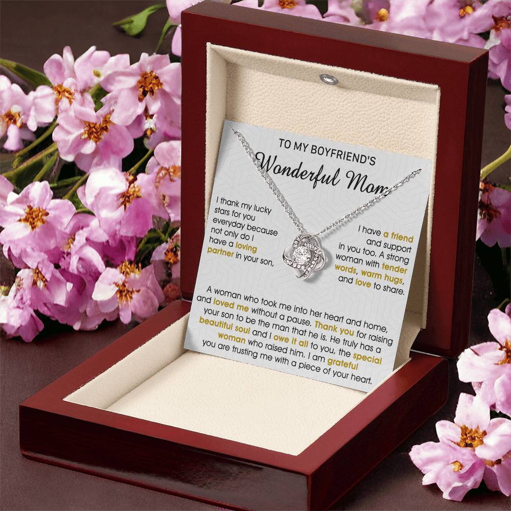 Gift For Boyfriend's Mom - Tender Words - Love Knot Love Knot Necklace