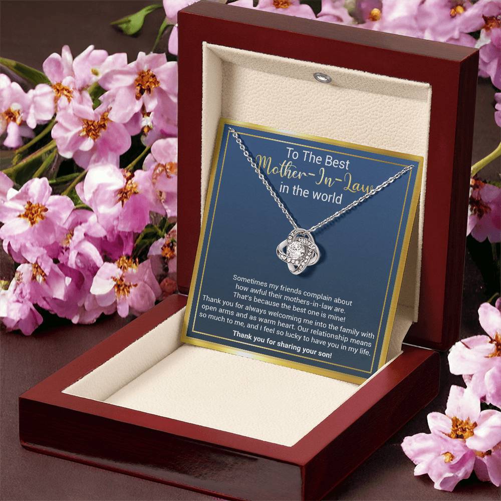 Gift For Mother-In-Law - The Best One - Love Knot Love Knot Necklace